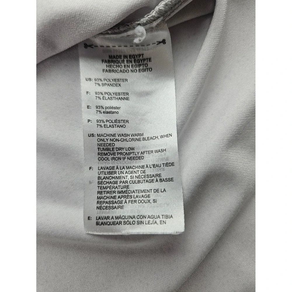 Adidas Mens XL Gray Short Sleeve All Over Geometric‎ Print Stretch Golf Polo